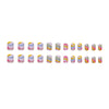 12 Sizes-24 Pcs Press On Nails W1115