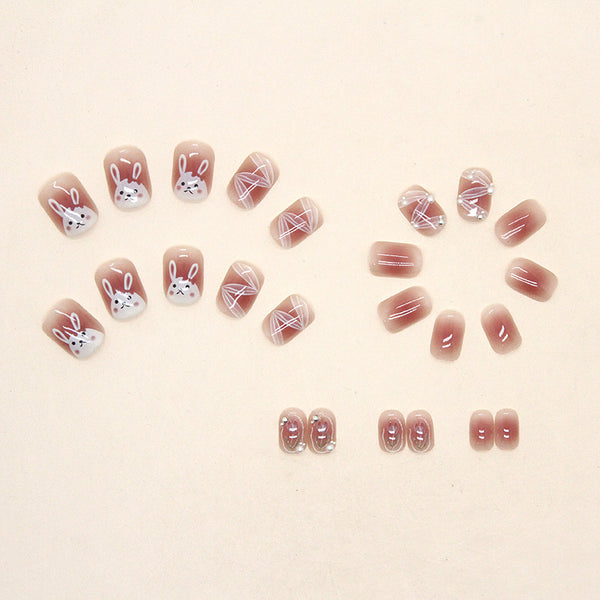 12 Sizes-24 Pcs Press On Nails Z566