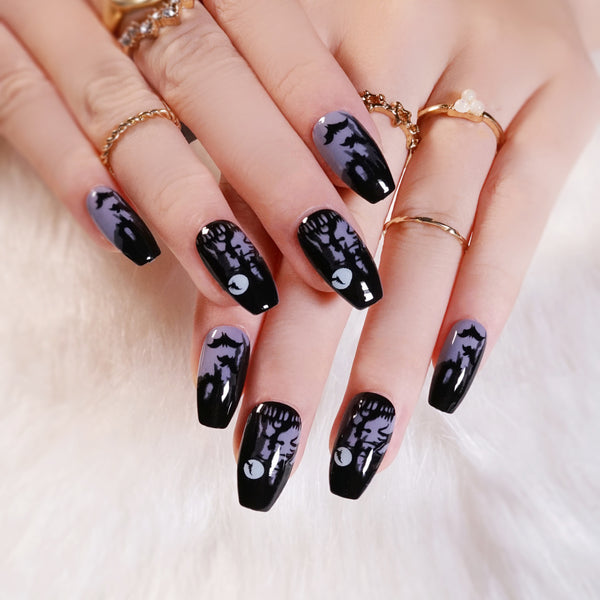 12 Sizes-24 Pcs Press On Nails JP1527