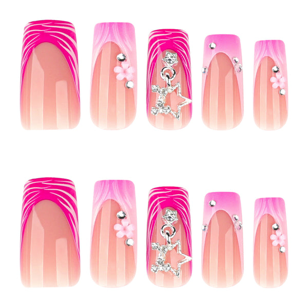 12 Sizes-24 Pcs Press On Nails JP4234
