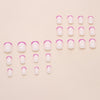 12 Sizes-24 Pcs Press On Nails W1881