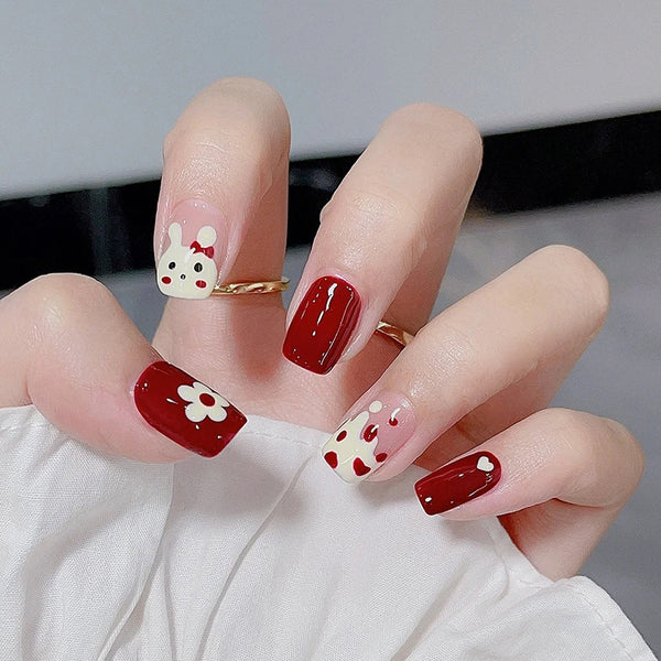 12 Sizes-24 Pcs Press On Nails R701