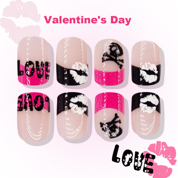 12 Sizes-24 Pcs Press On Nails DL121