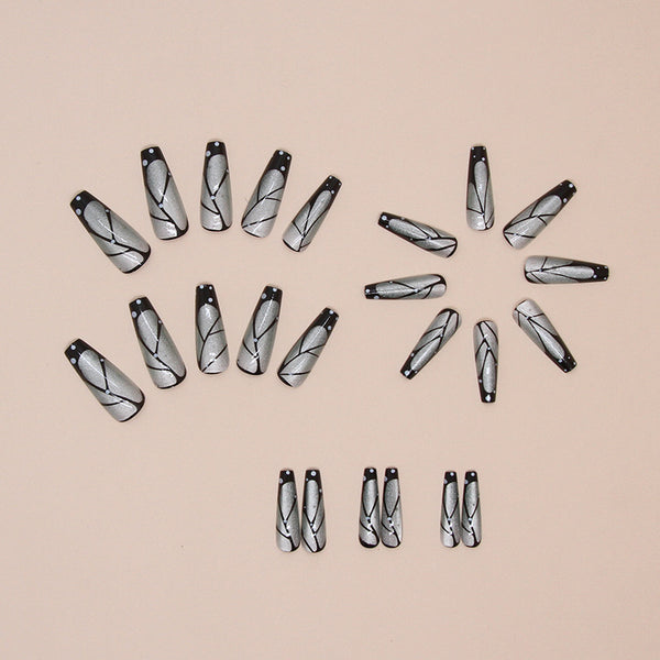 12 Sizes-24 Pcs Press On Nails MY064