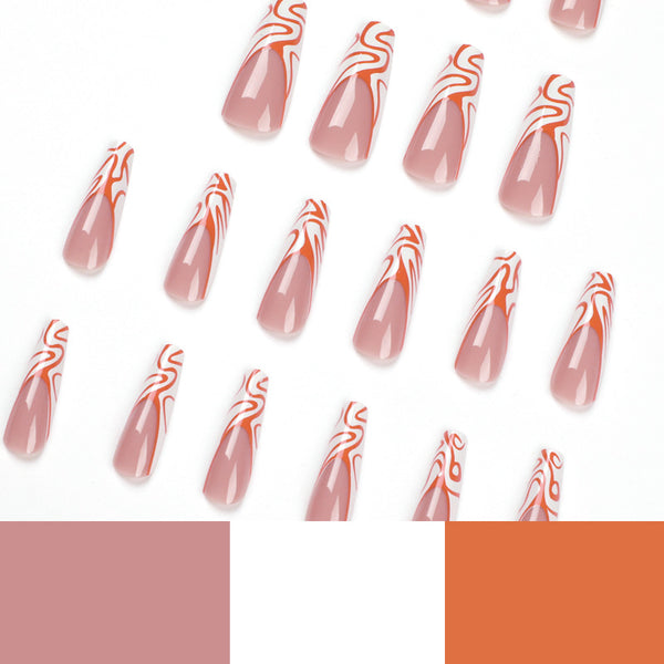 12 Sizes-24 Pcs Press On Nails JP1739