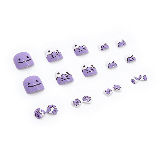12 Sizes-24 Pcs Press On Nails F035