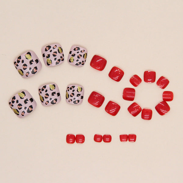 12 Sizes-24 Pcs Press On Nails F091