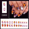 12 Sizes-24 Pcs Press On Nails C2042