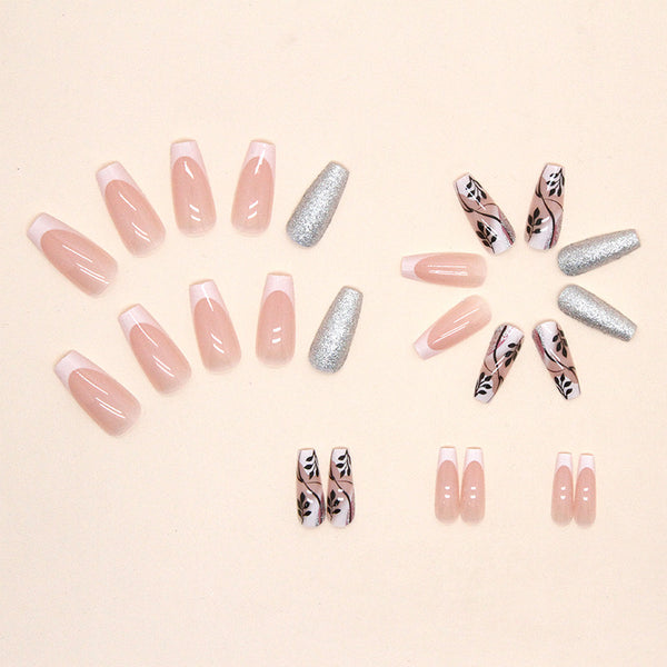 12 Sizes-24 Pcs Press On Nails W401