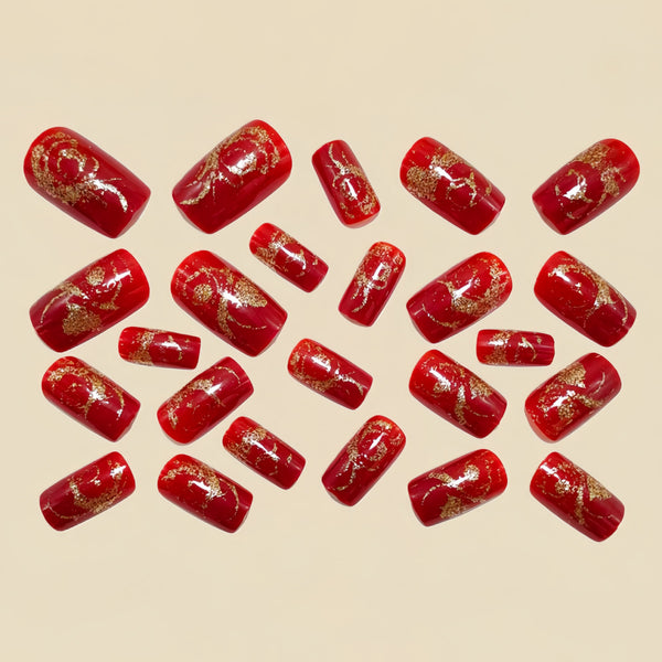 12 Sizes-24 Pcs Press On Nails Y1552
