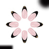 12 Sizes-24 Pcs Press On Nails C1399