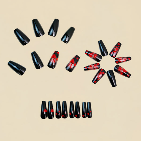 12 Sizes-24 Pcs Press On Nails Y1668