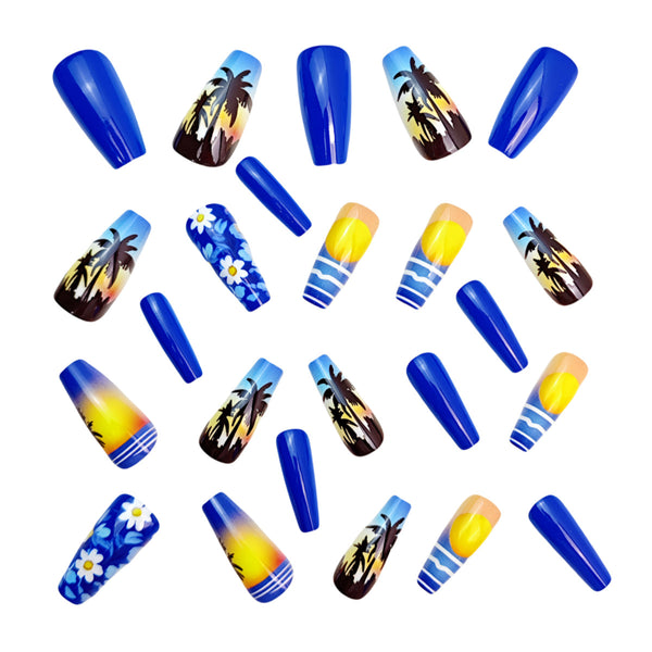 12 Sizes-24 Pcs Press On Nails Y922