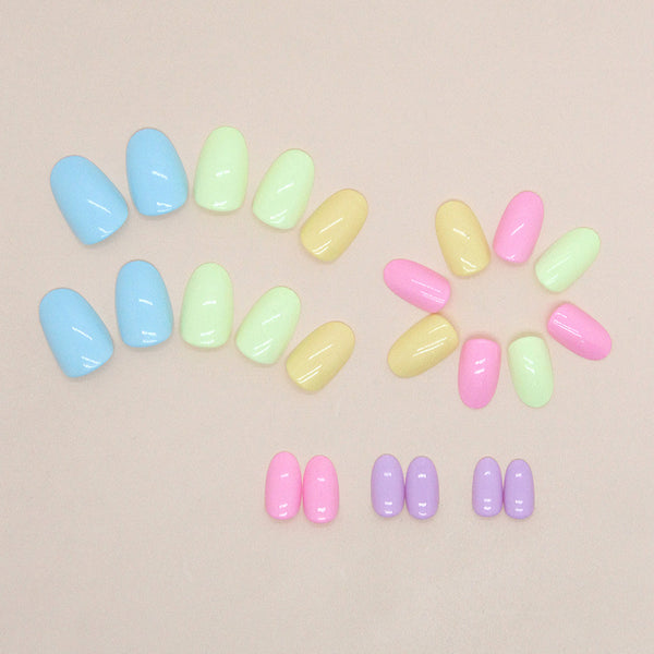 12 Sizes-24 Pcs Press On Nails W1158