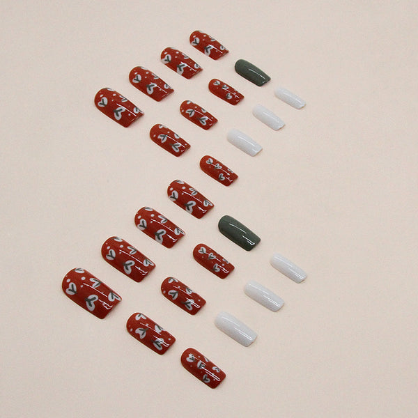 12 Sizes-24 Pcs Press On Nails W1402
