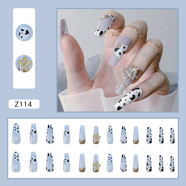 12 Sizes-24 Pcs Press On Nails Z082