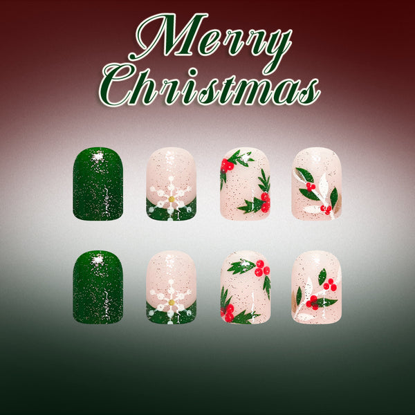 12 Sizes-24 Pcs Press On Nails C2127