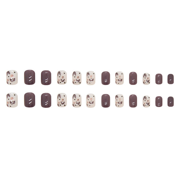 12 Sizes-24 Pcs Press On Nails W1137