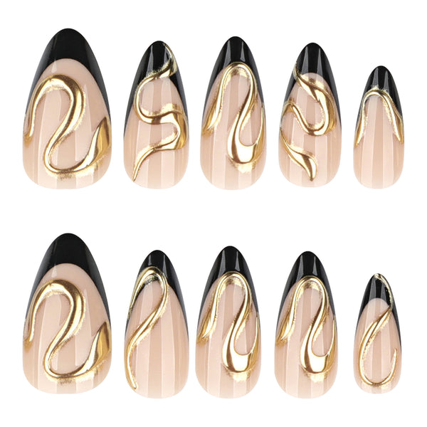 12 Sizes-24 Pcs Press On Nails JP4263