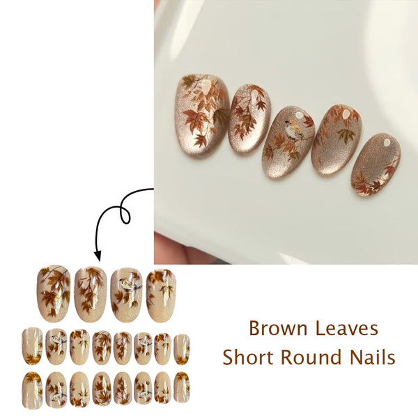 12 Sizes-24 Pcs Press On Nails JB1313