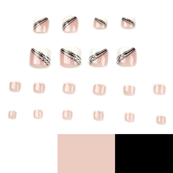 12 Sizes-24 Pcs Press On Nails JP1650