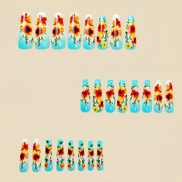 12 Sizes-24 Pcs Press On Nails Y459