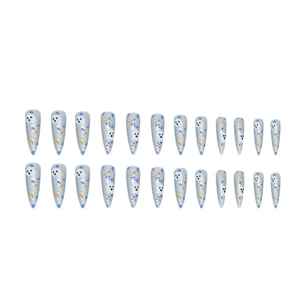 12 Sizes-24 Pcs Press On Nails W920