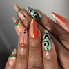12 Sizes-24 Pcs Press On Nails W1909