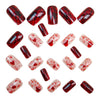 12 Sizes-24 Pcs Press On Nails Y1669