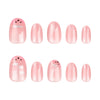 Almond Medium Oval Pink Press on Nails