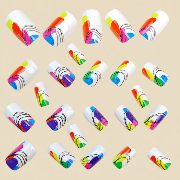 12 Sizes-24 Pcs Press On Nails Y1863