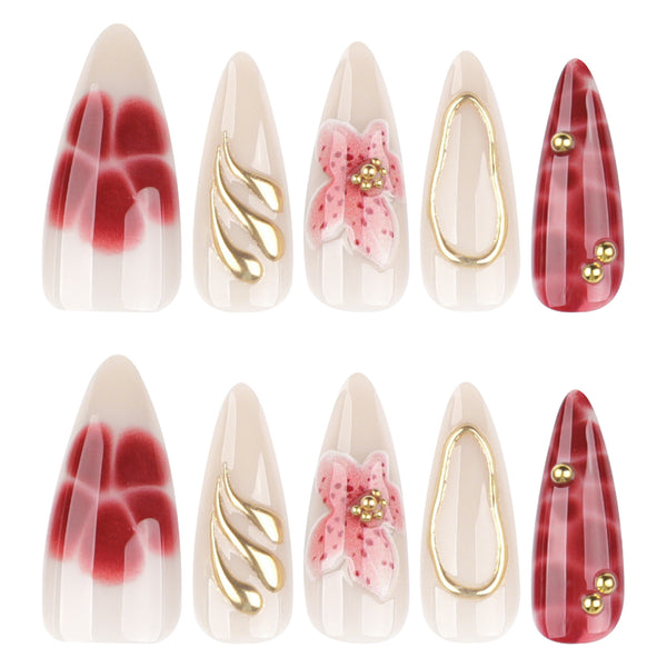 12 Sizes-24 Pcs Press On Nails JP4020