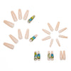 12 Sizes-24 Pcs Press On Nails W065