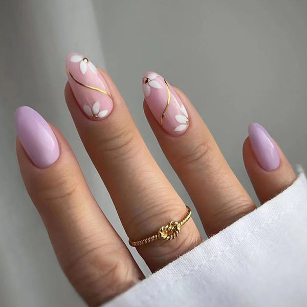 12 Sizes-24 Pcs Press On Nails W893