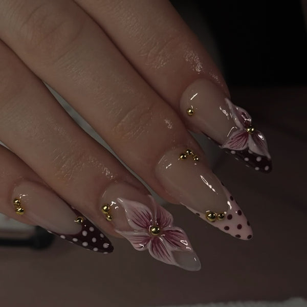 12 Sizes-24 Pcs Press On Nails JP4417