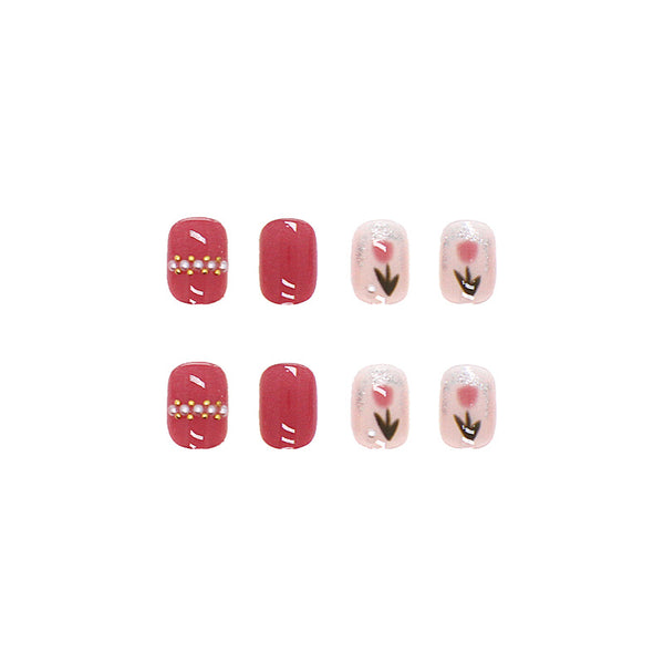 12 Sizes-24 Pcs Press On Nails Z258