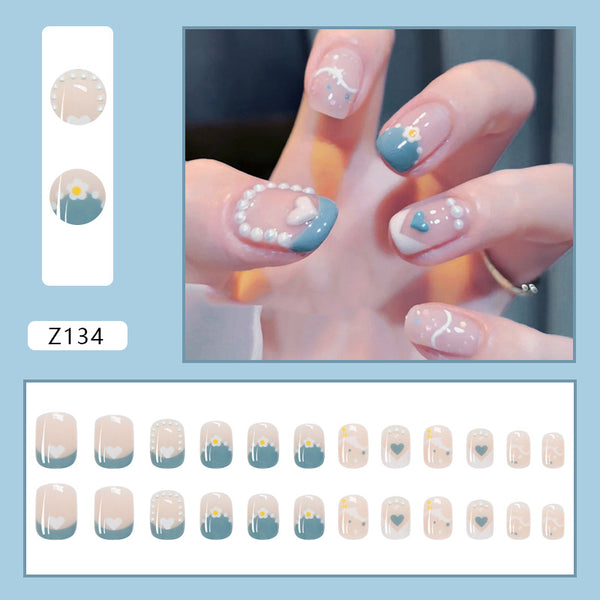 12 Sizes-24 Pcs Press On Nails Z134