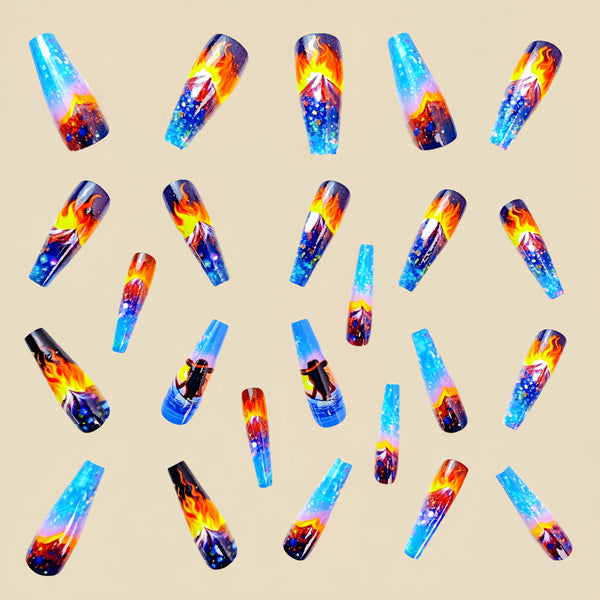 12 Sizes-24 Pcs Press On Nails Y449