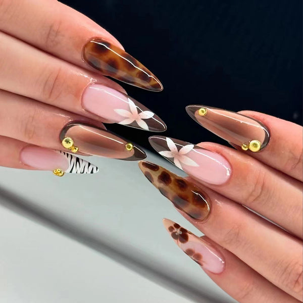 12 Sizes-24 Pcs Press On Nails Z955