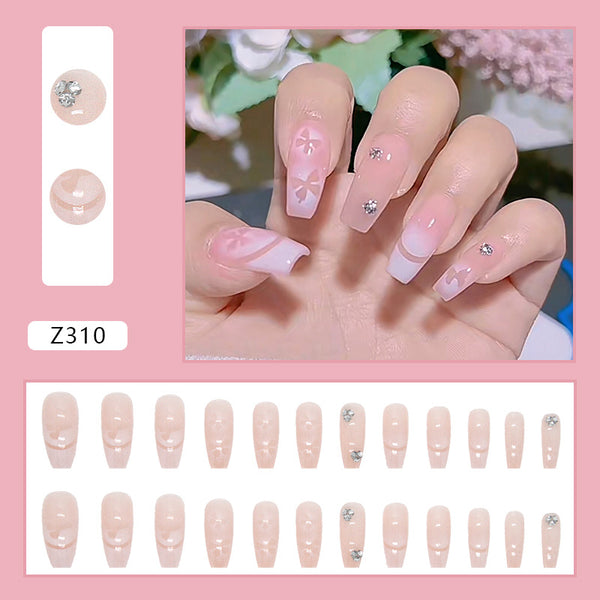 12 Sizes-24 Pcs Press On Nails Z310