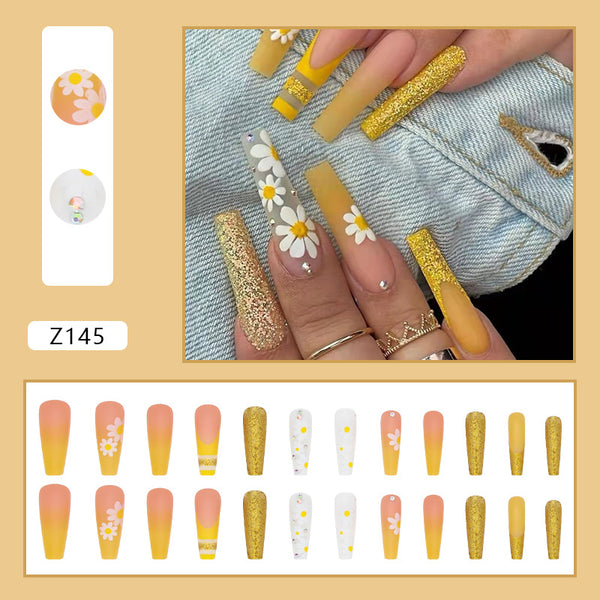 12 Sizes-24 Pcs Press On Nails Z145