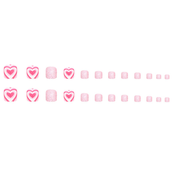 12 Sizes-24 Pcs Press On Nails F089