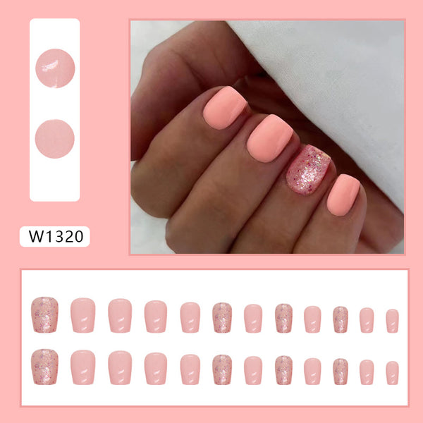 12 Sizes-24 Pcs Press On Nails W1320