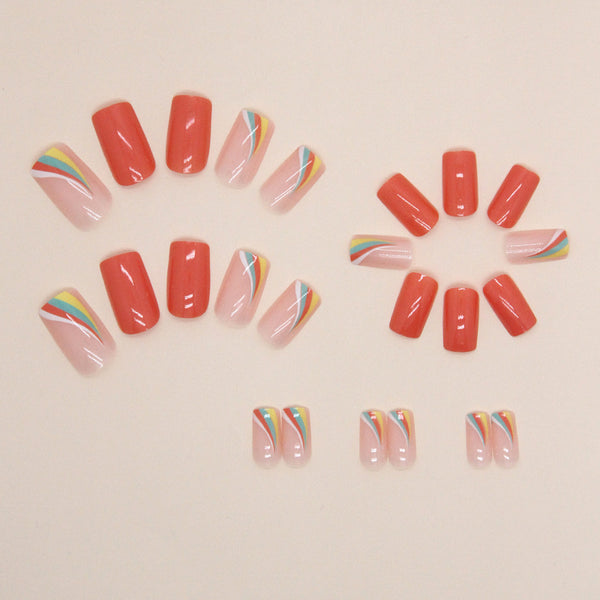 12 Sizes-24 Pcs Press On Nails W1218