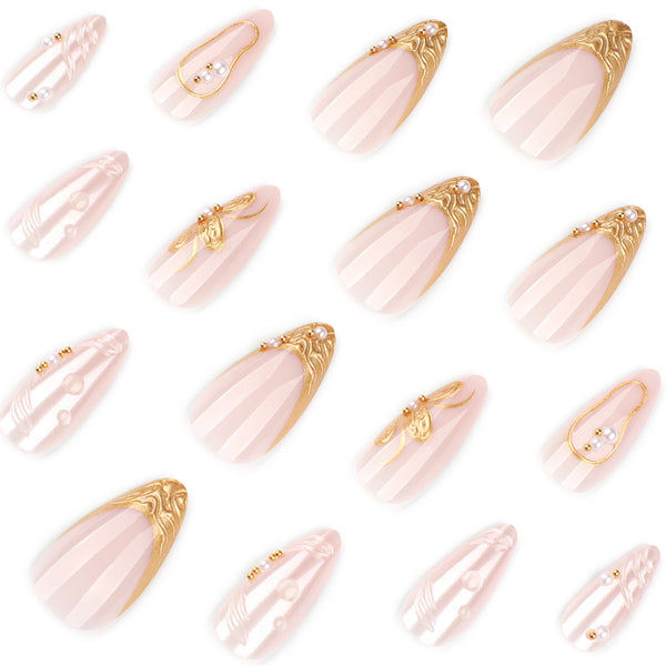 12 Sizes-24 Pcs Press On Nails JP4276