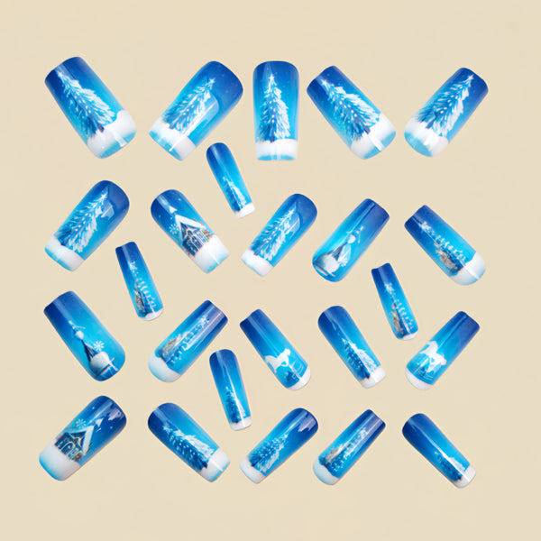 12 Sizes-24 Pcs Press On Nails Y1595