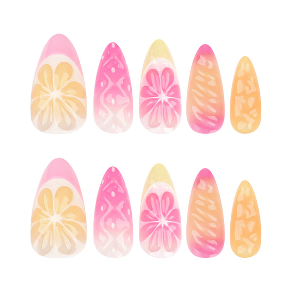 12 Sizes-24 Pcs Press On Nails JP3649