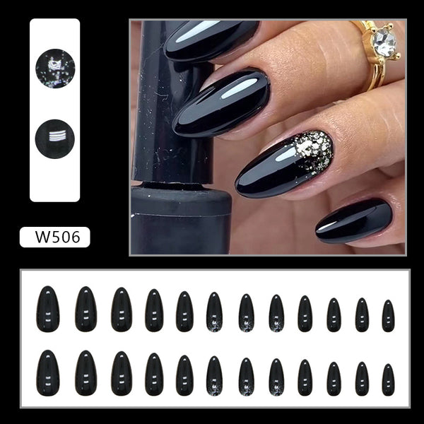 12 Sizes-24 Pcs Press On Nails W486