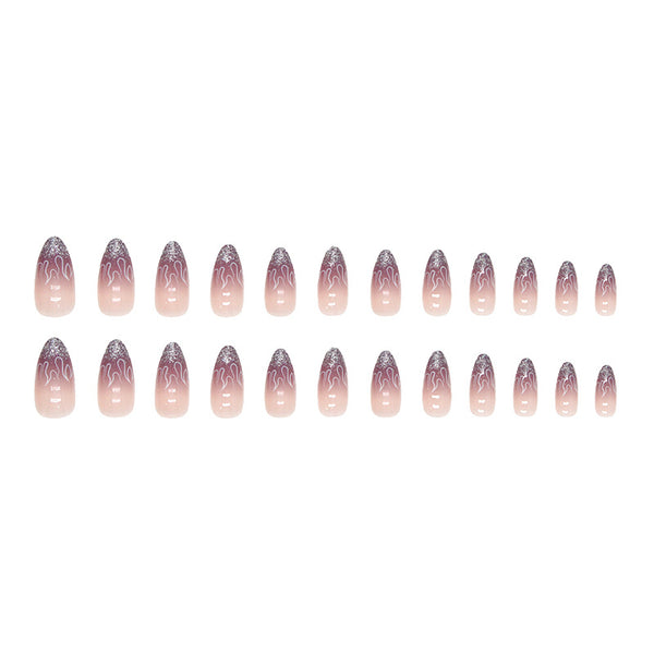 12 Sizes-24 Pcs Press On Nails W335