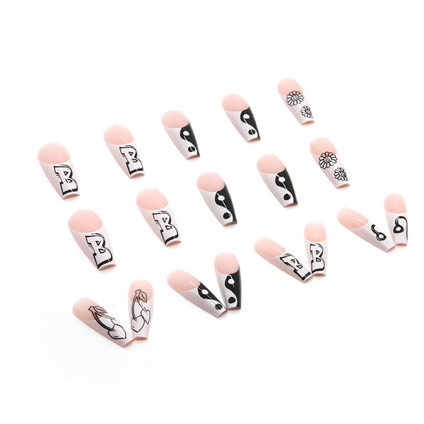 12 Sizes-24 Pcs Press On Nails W241
